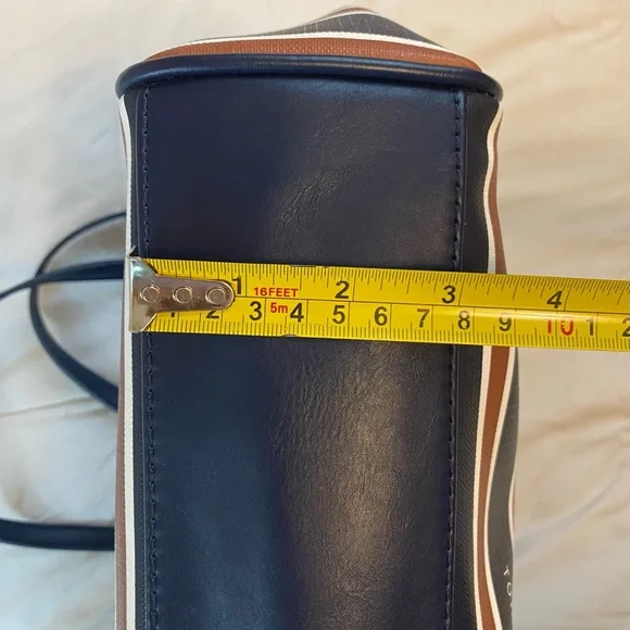 Tommy Hilfiger Red, White, and Blue Striped Tote Purse - Picture 8 of 10